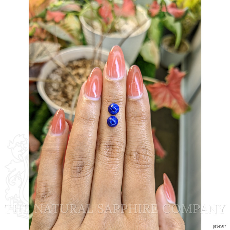 1.83 Ct.Tw. Cabochon Lapis Pair from Afghanistan