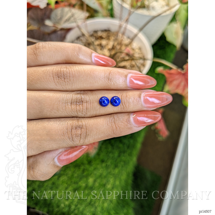 1.83 Ct.Tw. Cabochon Lapis Pair from Afghanistan