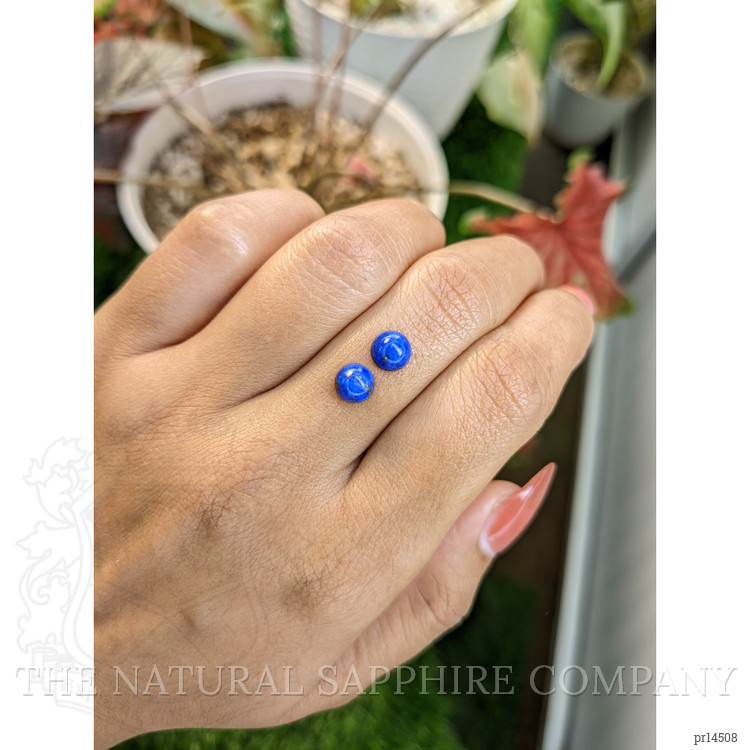 1.95 Ct.Tw. Cabochon Lapis Pair from Afghanistan