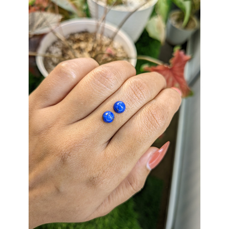 1.95 Ct.Tw. Cabochon Lapis Pair from Afghanistan