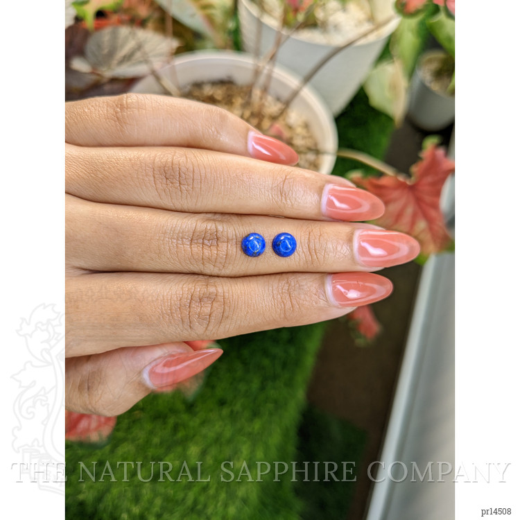 1.95 Ct.Tw. Cabochon Lapis Pair from Afghanistan