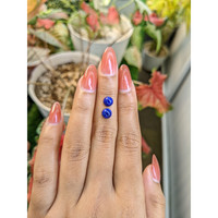 1.87 Ct.Tw.Total Carat Weight Cabochon Lapis Pair from Afghanistan Life Style