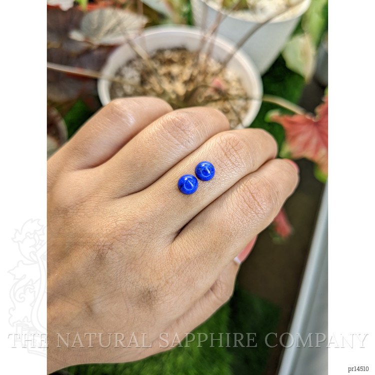 1.98 Ct.Tw. Cabochon Lapis Pair from Afghanistan