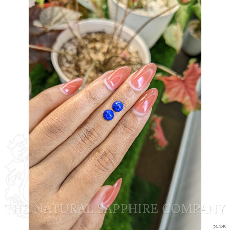 1.98 Ct.Tw. Cabochon Lapis Pair from Afghanistan