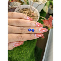 1.98 Ct.Tw.Total Carat Weight Cabochon Lapis Pair from Afghanistan Life Style