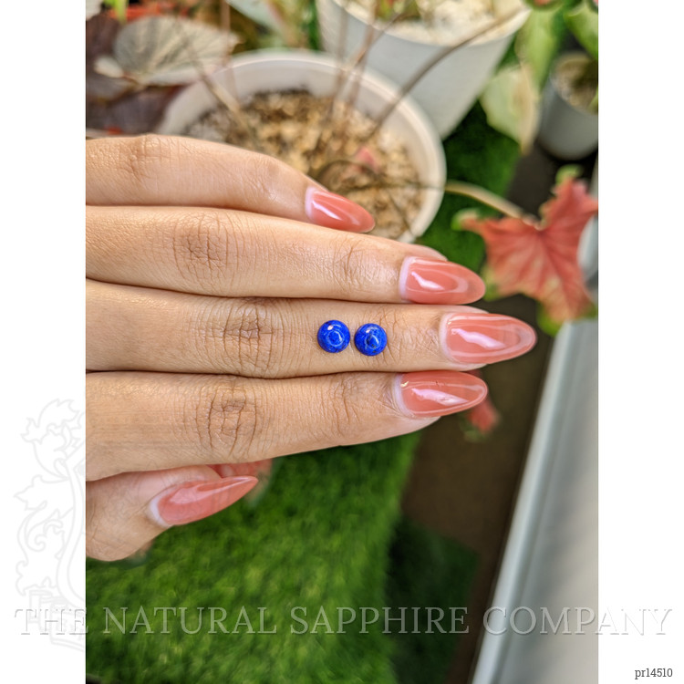 1.98 Ct.Tw. Cabochon Lapis Pair from Afghanistan