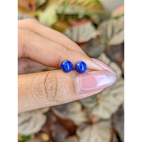 1.99 Ct.Tw.Total Carat Weight Cabochon Lapis Pair from Afghanistan Life Style