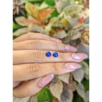 1.99 Ct.Tw.Total Carat Weight Cabochon Lapis Pair from Afghanistan Life Style
