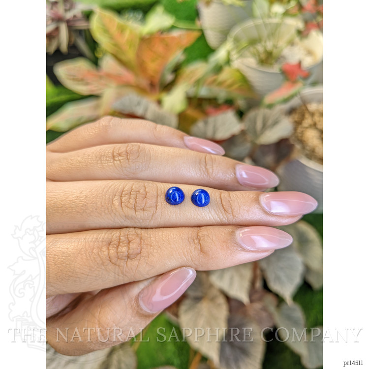 1.99 Ct.Tw. Cabochon Lapis Pair from Afghanistan