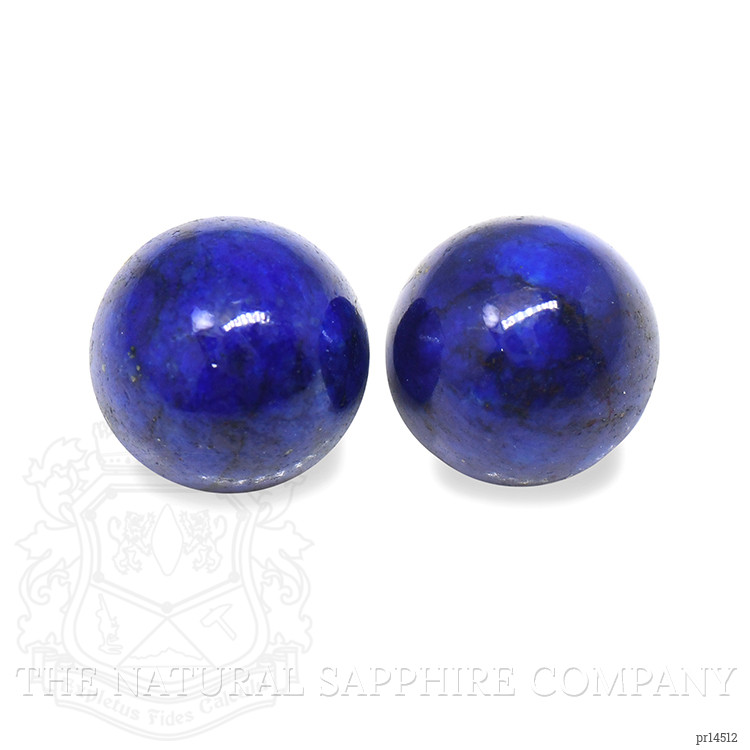 1.95 Ct.Tw. Cabochon Lapis Pair from Afghanistan