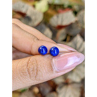 1.95 Ct.Tw.Total Carat Weight Cabochon Lapis Pair from Afghanistan Life Style