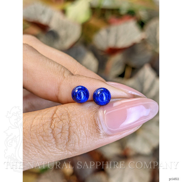 1.95 Ct.Tw. Cabochon Lapis Pair from Afghanistan