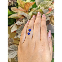 1.95&nbsp;Ct.Tw.Total Carat Weight Cabochon Lapis Pair from Afghanistan Life Style