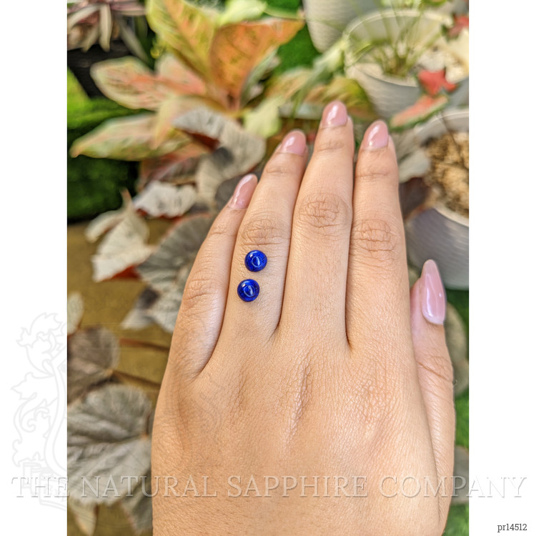 1.95 Ct.Tw. Cabochon Lapis Pair from Afghanistan