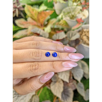 1.95&nbsp;Ct.Tw.Total Carat Weight Cabochon Lapis Pair from Afghanistan Life Style