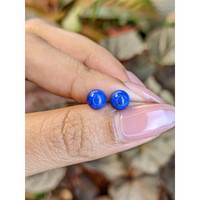 1.90&nbsp;Ct.Tw.Total Carat Weight Cabochon Lapis Pair from Afghanistan Life Style