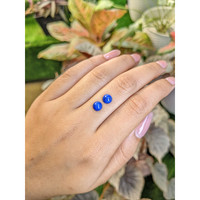 1.90 Ct.Tw.Total Carat Weight Cabochon Lapis Pair from Afghanistan Life Style