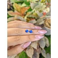 1.90 Ct.Tw.Total Carat Weight Cabochon Lapis Pair from Afghanistan Life Style