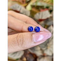 1.60 Ct.Tw.Total Carat Weight Cabochon Lapis Pair from Afghanistan Life Style