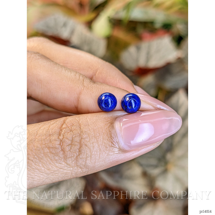 1.60 Ct.Tw. Cabochon Lapis Pair from Afghanistan