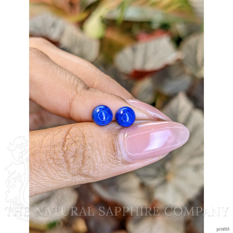 1.67 Ct.Tw. Cabochon Lapis Pair from Afghanistan