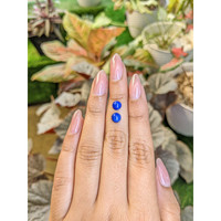 1.67 Ct.Tw.Total Carat Weight Cabochon Lapis Pair from Afghanistan Life Style