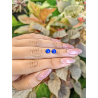 1.67 Ct.Tw.Total Carat Weight Cabochon Lapis Pair from Afghanistan Life Style