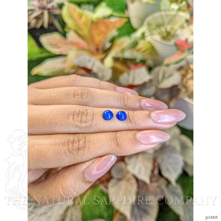 1.67 Ct.Tw. Cabochon Lapis Pair from Afghanistan