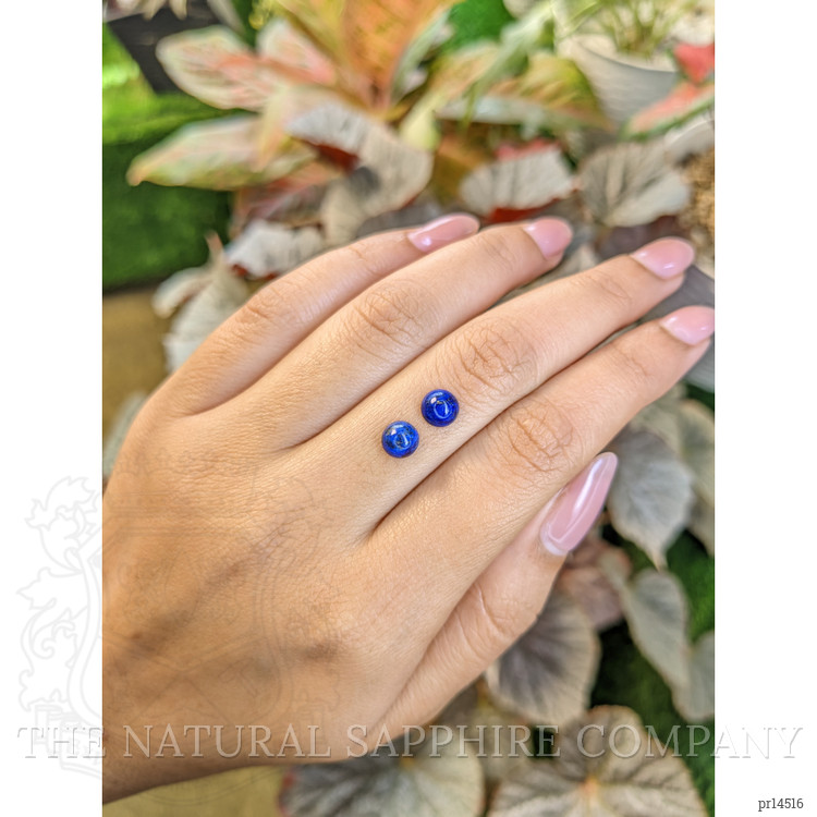 1.92 Ct.Tw. Cabochon Lapis Pair from Afghanistan