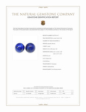 2.03 Ct.Tw.Total Carat Weight Cabochon Lapis Pair from Afghanistan Scan Report