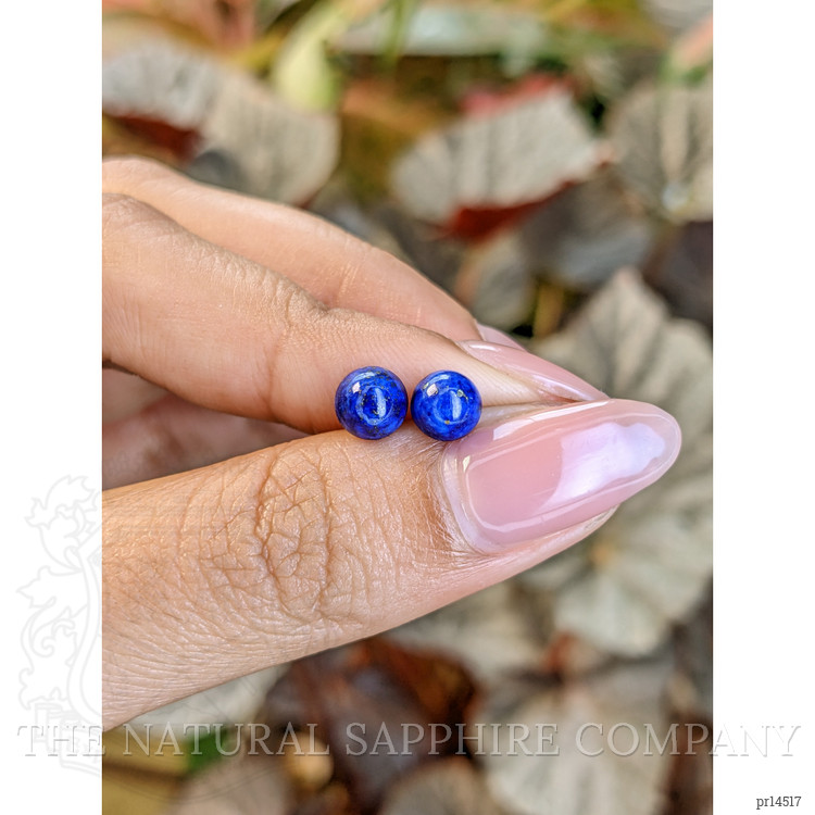 2.03 Ct.Tw. Cabochon Lapis Pair from Afghanistan