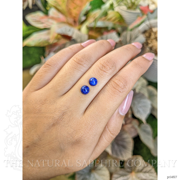 2.03 Ct.Tw. Cabochon Lapis Pair from Afghanistan