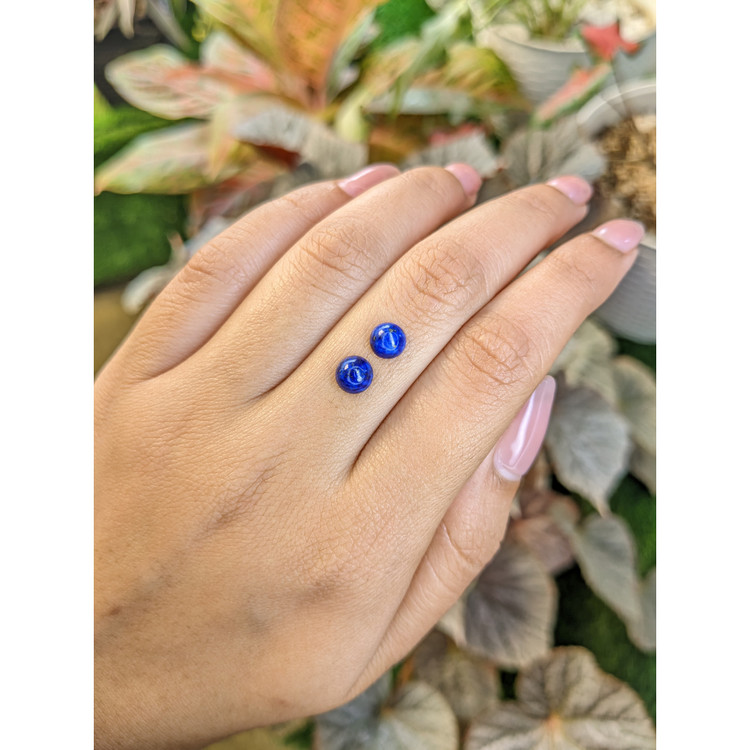 2.03 Ct.Tw. Cabochon Lapis Pair from Afghanistan