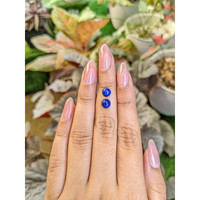 2.03 Ct.Tw.Total Carat Weight Cabochon Lapis Pair from Afghanistan Life Style