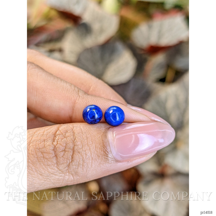 1.80 Ct.Tw. Cabochon Lapis Pair from Afghanistan