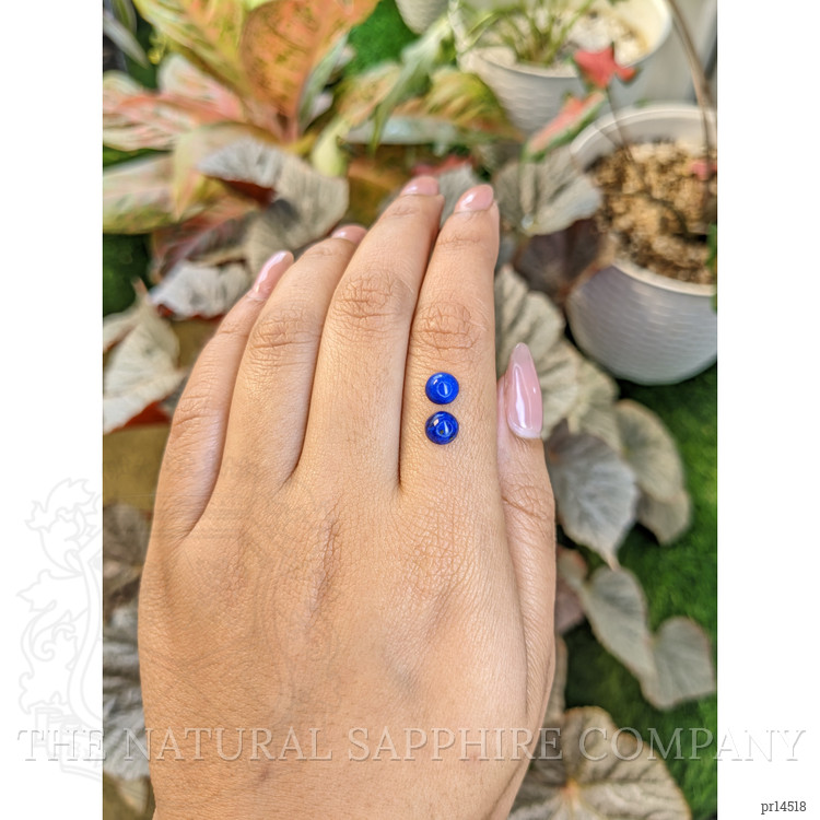 1.80 Ct.Tw. Cabochon Lapis Pair from Afghanistan