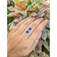 1.80&nbsp;Ct.Tw.Total Carat Weight Cabochon Lapis Pair from Afghanistan Life Style