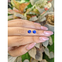 1.80&nbsp;Ct.Tw.Total Carat Weight Cabochon Lapis Pair from Afghanistan Life Style