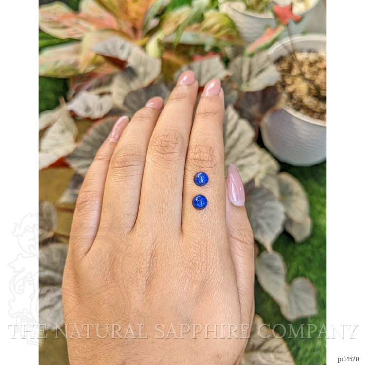 1.96 Ct.Tw. Cabochon Lapis Pair from Afghanistan