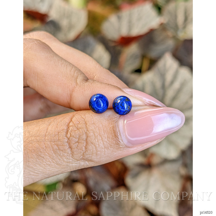 1.96 Ct.Tw. Cabochon Lapis Pair from Afghanistan