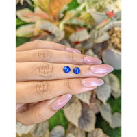 1.96 Ct.Tw.Total Carat Weight Cabochon Lapis Pair from Afghanistan Life Style