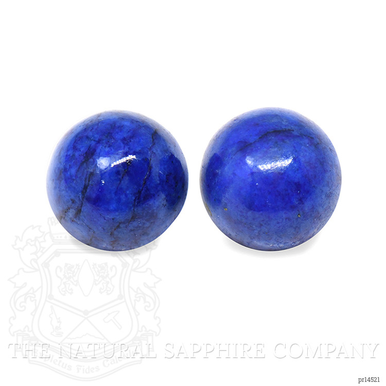 1.88 Ct.Tw. Cabochon Lapis Pair from Afghanistan
