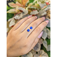 1.88 Ct.Tw.Total Carat Weight Cabochon Lapis Pair from Afghanistan Life Style
