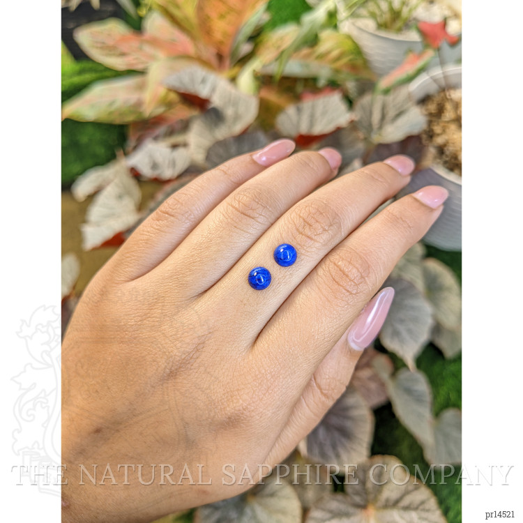 1.88 Ct.Tw. Cabochon Lapis Pair from Afghanistan