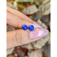 1.88 Ct.Tw.Total Carat Weight Cabochon Lapis Pair from Afghanistan Life Style