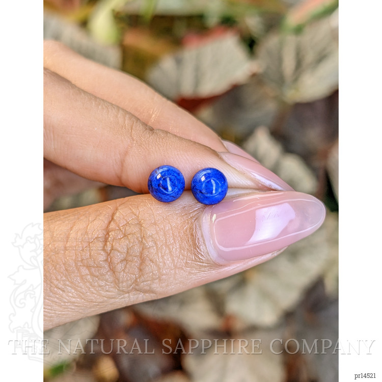 1.88 Ct.Tw. Cabochon Lapis Pair from Afghanistan