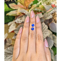 1.88 Ct.Tw.Total Carat Weight Cabochon Lapis Pair from Afghanistan Life Style