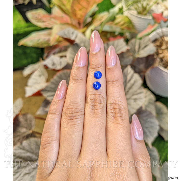 1.88 Ct.Tw. Cabochon Lapis Pair from Afghanistan