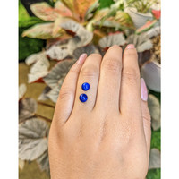 1.85 Ct.Tw.Total Carat Weight Cabochon Lapis Pair from Afghanistan Life Style