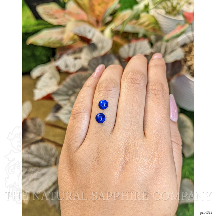 1.85 Ct.Tw. Cabochon Lapis Pair from Afghanistan